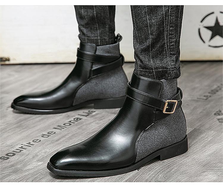 * new goods * men's TG21631-24.0cm/38 short boots black (2 color ) business shoes Work boots 