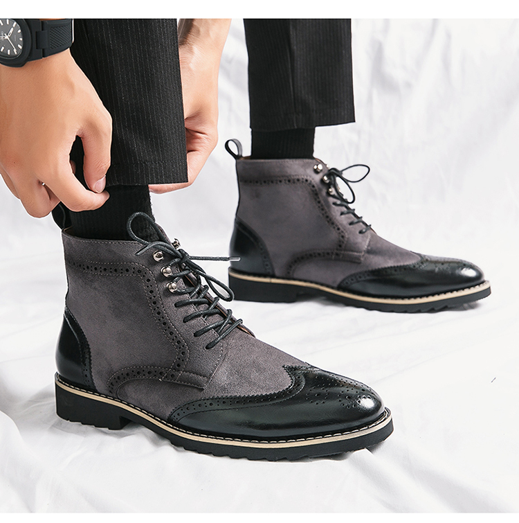* new goods * men's TG21647-24.0cm/38 short boots black (2 color ) business shoes Work boots 