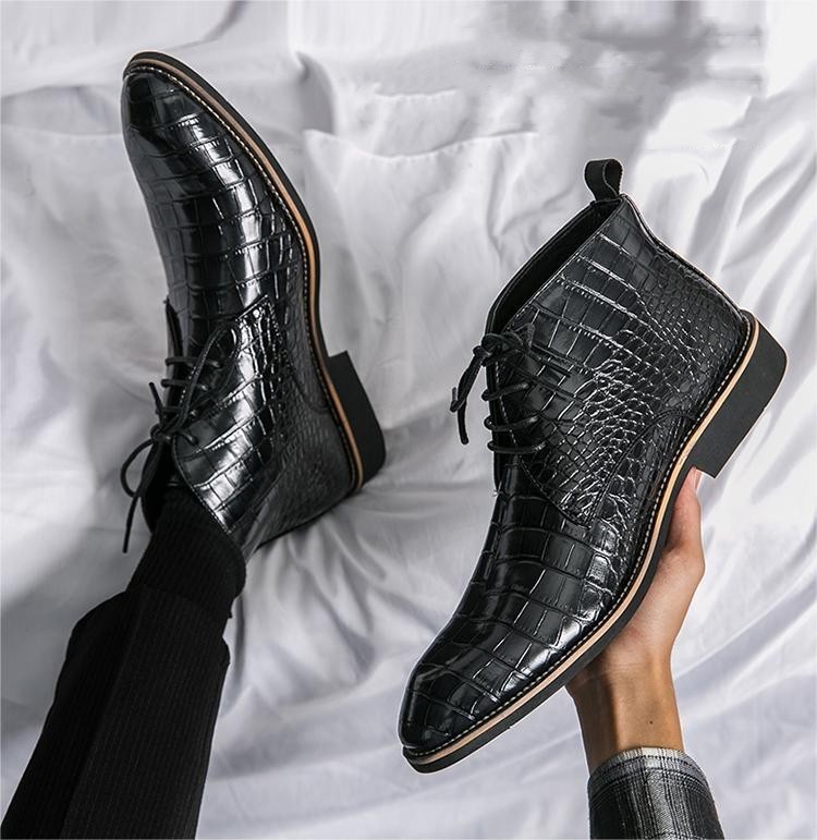 * new goods * men's TG21644-24.0cm/38 short boots black (2 color ) business shoes Work boots 