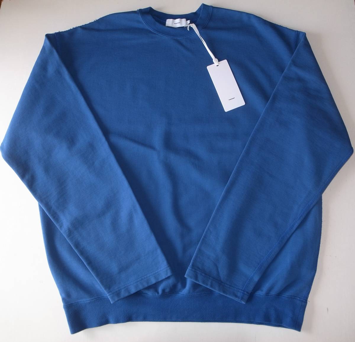 在庫僅少】 graphpaper blue スウェット Neck Crew Sleeve Roll-Up
