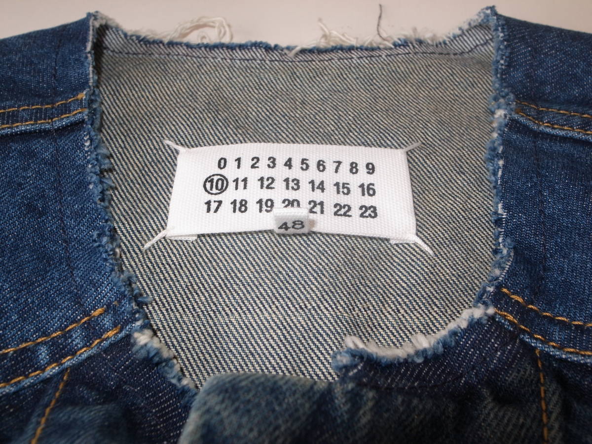 maison margiela マルジェラ ノーカラー デニムジャケット denim
