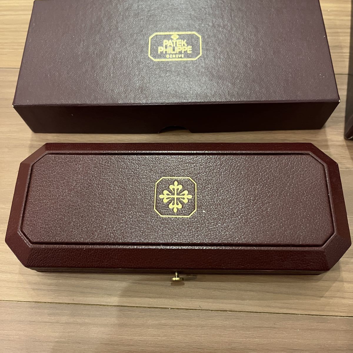 送料無料☆PATEK PHILIPPE パテックフィリップ 付属品 時計 空箱 内箱 外箱 箱 ボックス ケース セット アンティーク ヴィンテージ  赤ロゴ