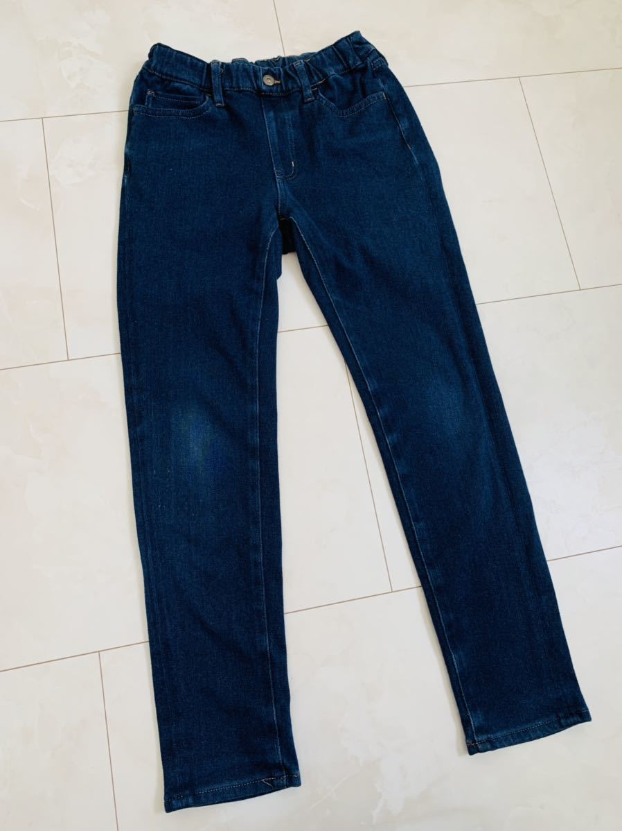 #UNIQLO Uniqlo # stretch. effect .. warm heat Tec pants # Denim series pants *140 size #HEATTECH* man and woman use #