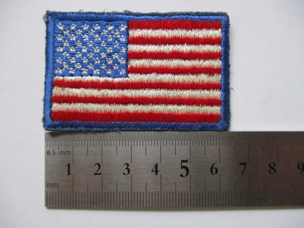 【送料無料】アメリカ国旗 星条旗 パッチ刺繍ワッペン/FLAG PATCH米軍patchesフラッグUSAミリタリー徽章アーミー装備70sサバゲー M55_画像7
