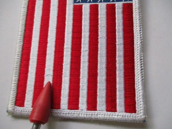 【送料無料】アメリカ国旗 星条旗パッチ刺繍ワッペン/大FLAG PATCH米軍patchesフラッグUSAミリタリーARMYアーミーT装備サバゲー M57の画像3