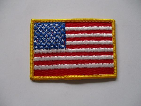 【送料無料】アメリカ国旗 星条旗パッチ刺繍ワッペン/FLAG PATCH米軍patchesフラッグUSAミリタリーARMYアーミーL装備サバゲー M57_画像1