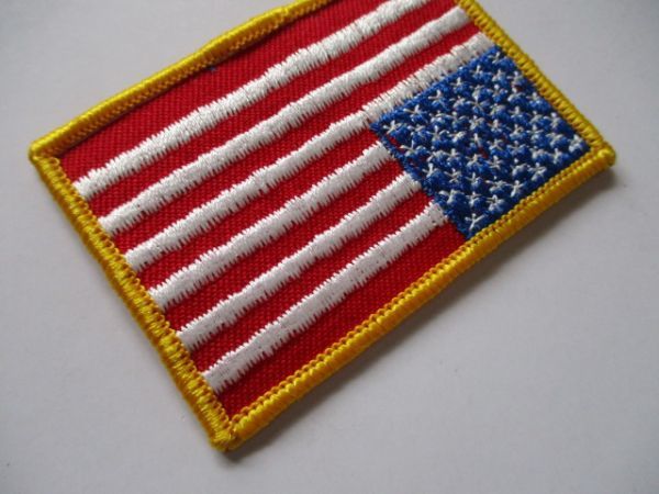 【送料無料】アメリカ国旗 星条旗パッチ刺繍ワッペン/FLAG PATCH米軍patchesフラッグUSAミリタリーARMYアーミーL装備サバゲー M57_画像3