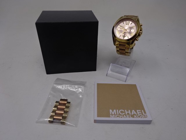 ◇MICHAELKORS マイケルコース 腕時計 MK-6359 ゴールド×ピンク 箱付き