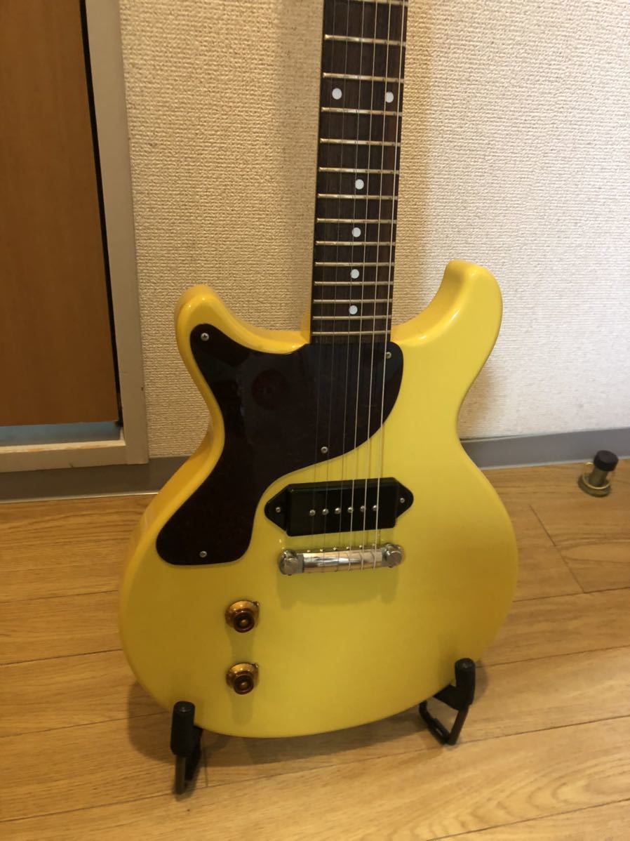 ☆レフティ☆Epiphone Mede in japan Les Paul junior DC TV Yellow