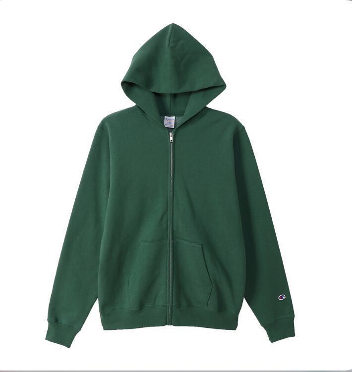 新品 Champion チャンピオン アメリカ製 9oz フルジップパーカー メンズ L モスグリーン 定価15,180円 MADE IN USA 裏起毛 フーディー 米製_画像1