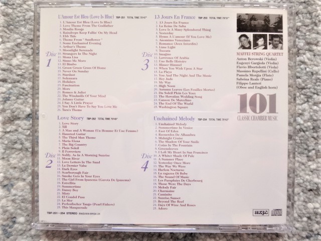 F【 101 classic chamber music マッフェイ弦楽四重奏団 】４枚組CD_画像2
