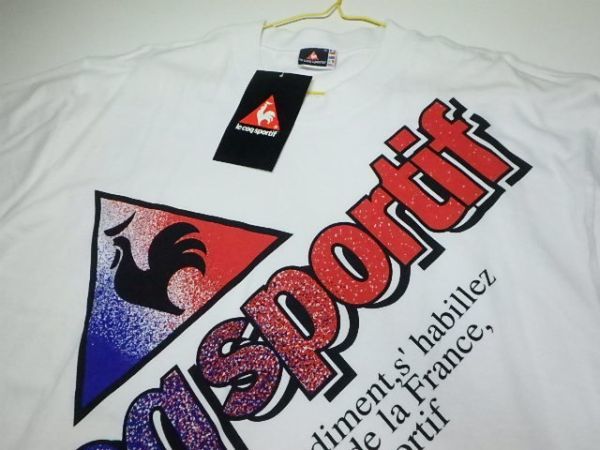 90's ルコック lecoqsportif 希少！ Tシャツ XL　/フランス/トリコロール/_画像7