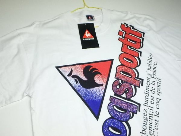 90's ルコック lecoqsportif 希少！ Tシャツ XL　/フランス/トリコロール/_画像6