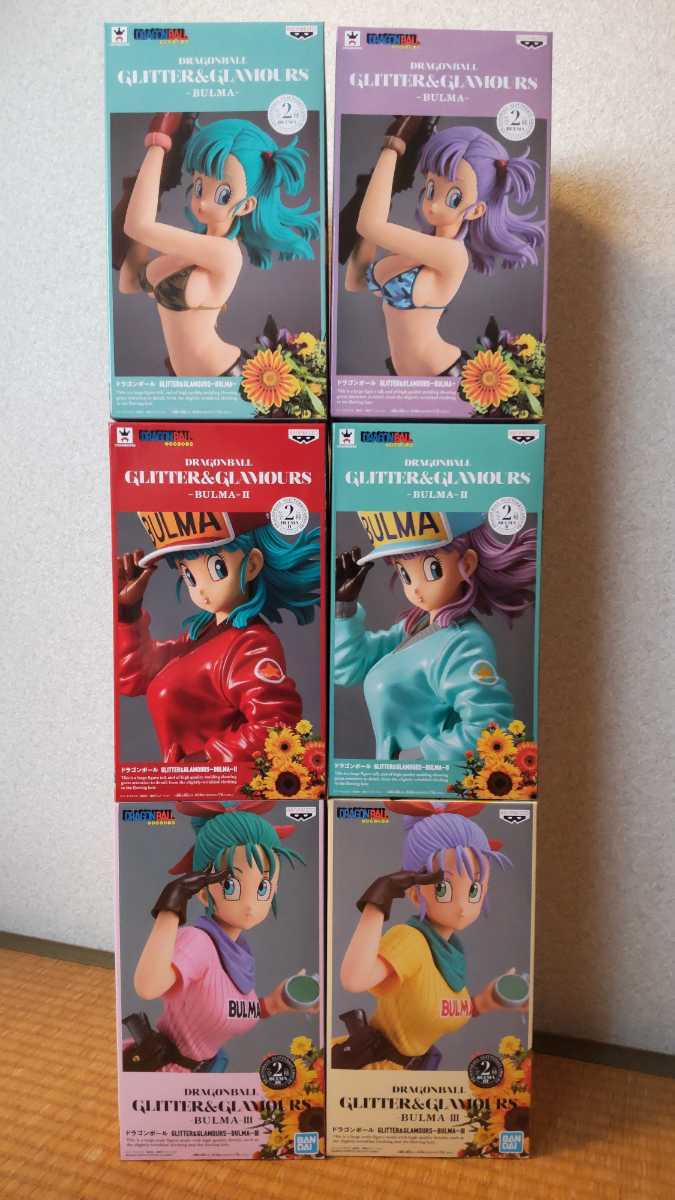 新品未開封】ドラゴンボール GLITTER&GLAMOURS ブルマ Ⅰ、Ⅱ、Ⅲ 各2