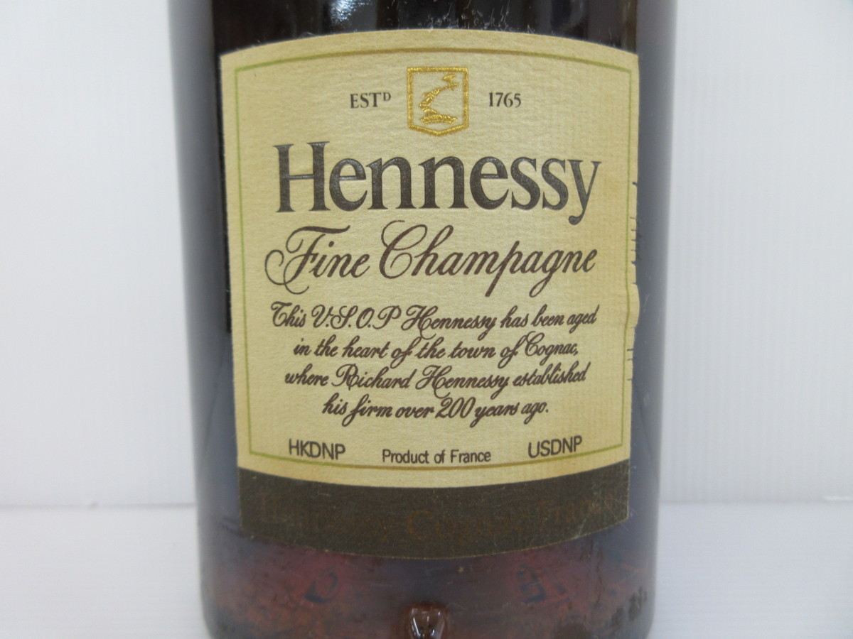 ヘネシー VSOP スリムボトル グリーンボトル 金キャップ Hennessy Fine Champagne 1,13L 40% コニャックブランデー  未開栓 古酒/B25063