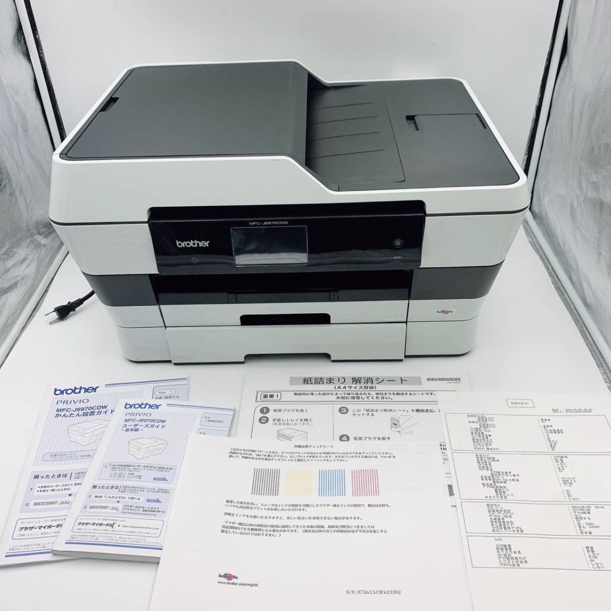 総印刷枚数6128枚／美品、取説あり】BROTHER A3インクジェットFAX複合