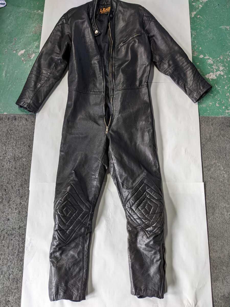 当時物 リード工業 革ツナギ レーシングスーツ LLサイズ 検)本革 当時物 リード工業 革ツナギ レーシングスーツ LLサイズ 検)本革