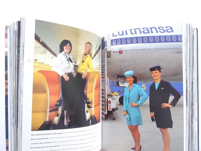  foreign book * Eara in photoalbum book@ airport airplane CA cabin attendant uniform lounge seat seat color design another 