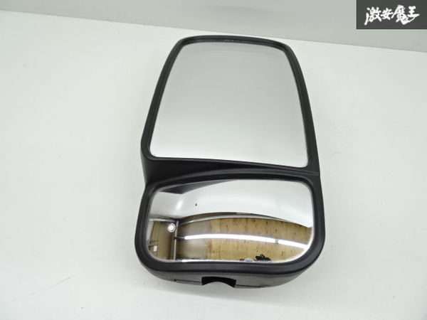  Mitsubishi original Canter 1989 year door mirror side mirror manual left right unknown material color black mirror inside part . dirt translation have goods shelves 7-3