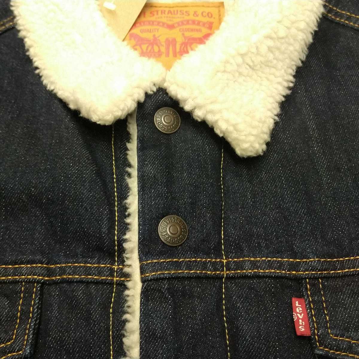 新品【XL】LL リーバイス 裏ボア Gジャン デニム ジャケット ジージャン インディゴ ボア デニムジャケット Levi's XXL 2XL リンス BIGSIZE_画像3