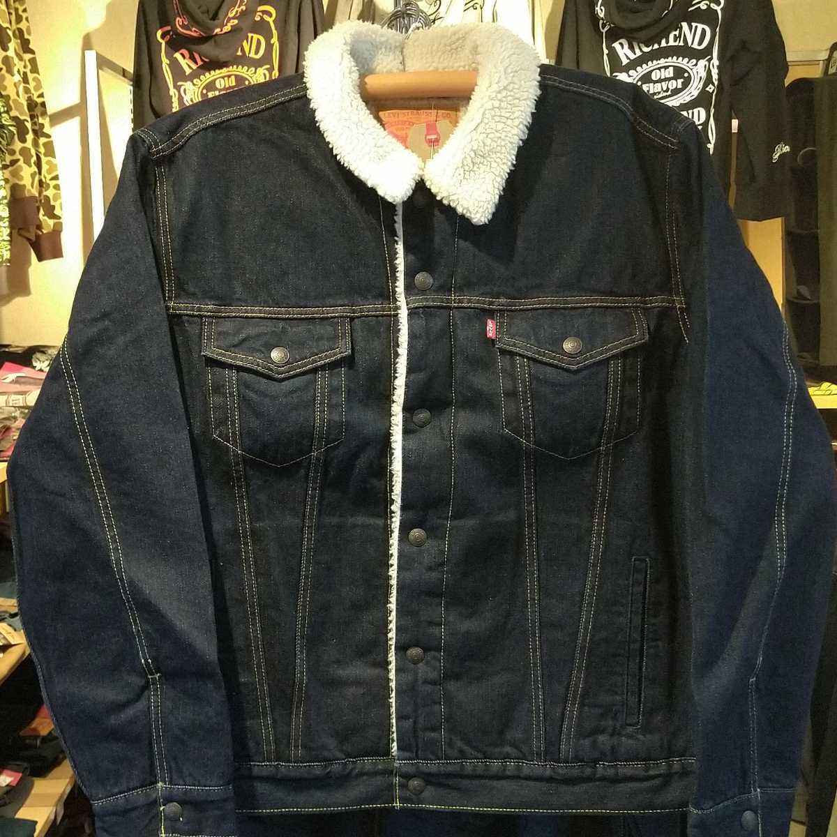 新品【XL】LL リーバイス 裏ボア Gジャン デニム ジャケット ジージャン インディゴ ボア デニムジャケット Levi's XXL 2XL リンス BIGSIZE_画像2