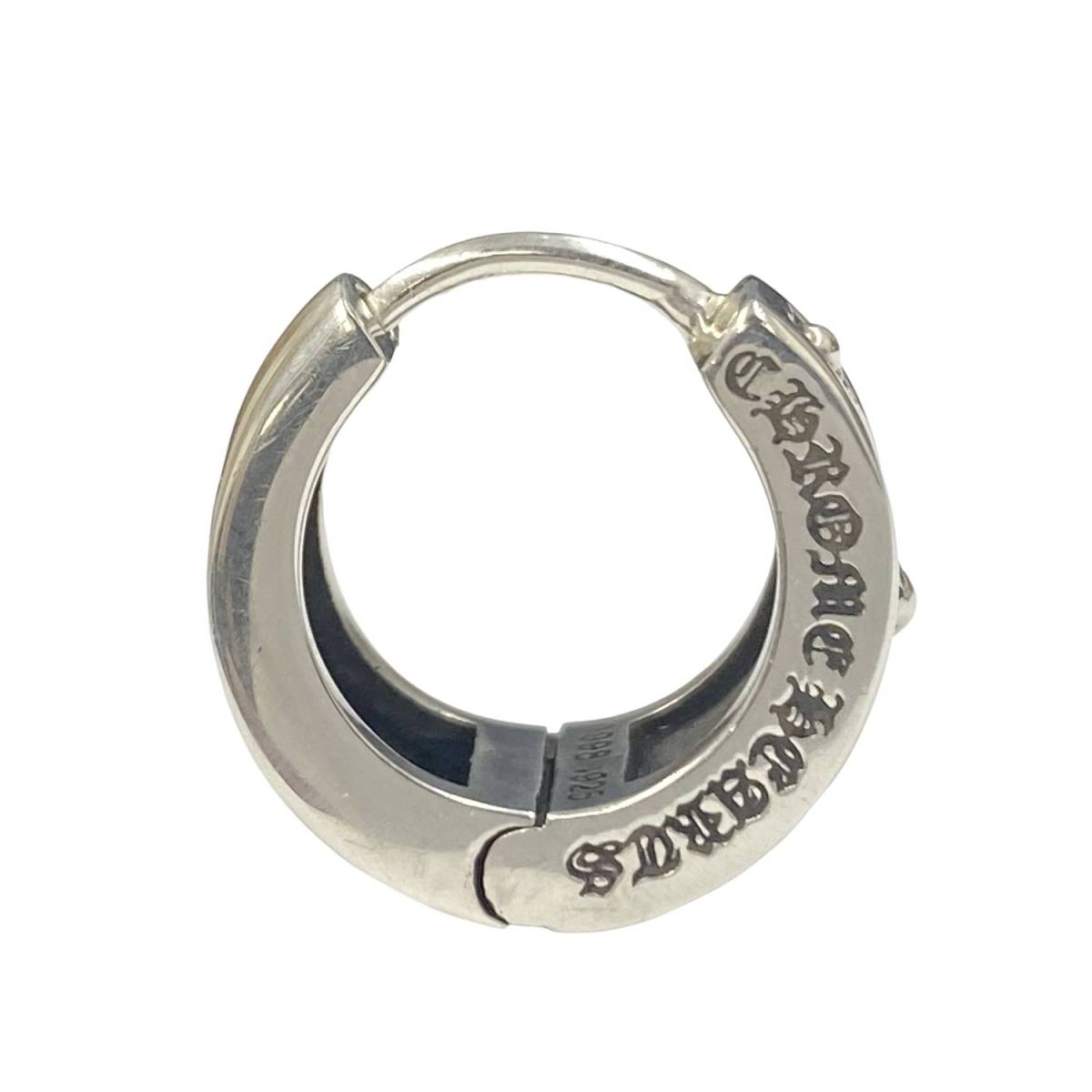 国内発送】 シルバー V-BAND NARROW EARRING クロムハーツ HEARTS