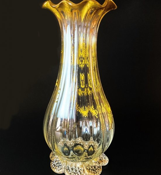 オールド バカラ 金盛 大型花瓶 アールヌーボー 花器 アンティーク-