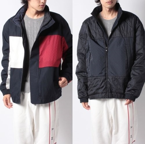 ○★新品 未使用 TOMMY HILFIGER トミーヒルフィガー メンズ L リバーシブルボンバージャケット