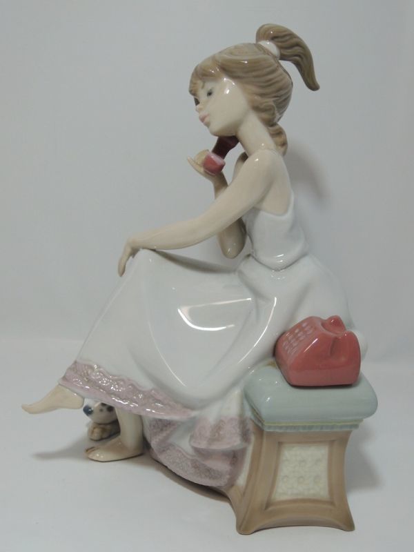 LLADRO リヤドロ 5466 犬と少女 大事な 女の子 赤い 犬 1987年 陶器人形 フィギュリン フィギュア 1018 - 2
