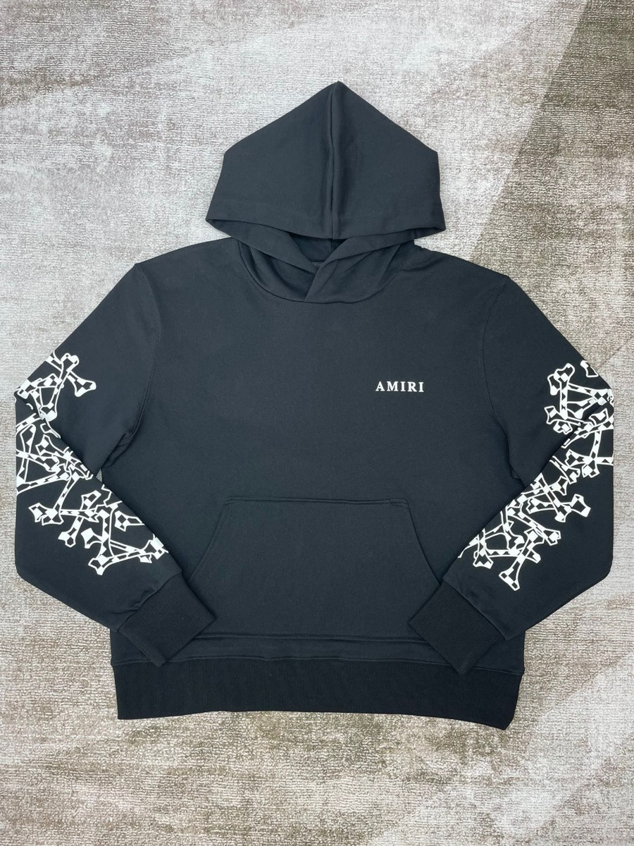 amiri アミリ ボーンプリント パーカー フーディ ブラック amiri アミリ ボーンプリント パーカー フーディ ブラック