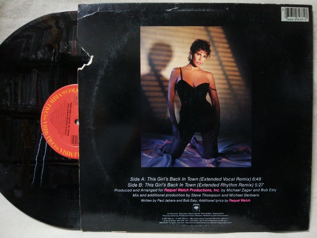 ★★RAQUEL WELCH THIS GIRLS BACK IN TOWN★US盤 1987年リリース 12インチ★ アナログ盤 [TPR1844TPR_画像3