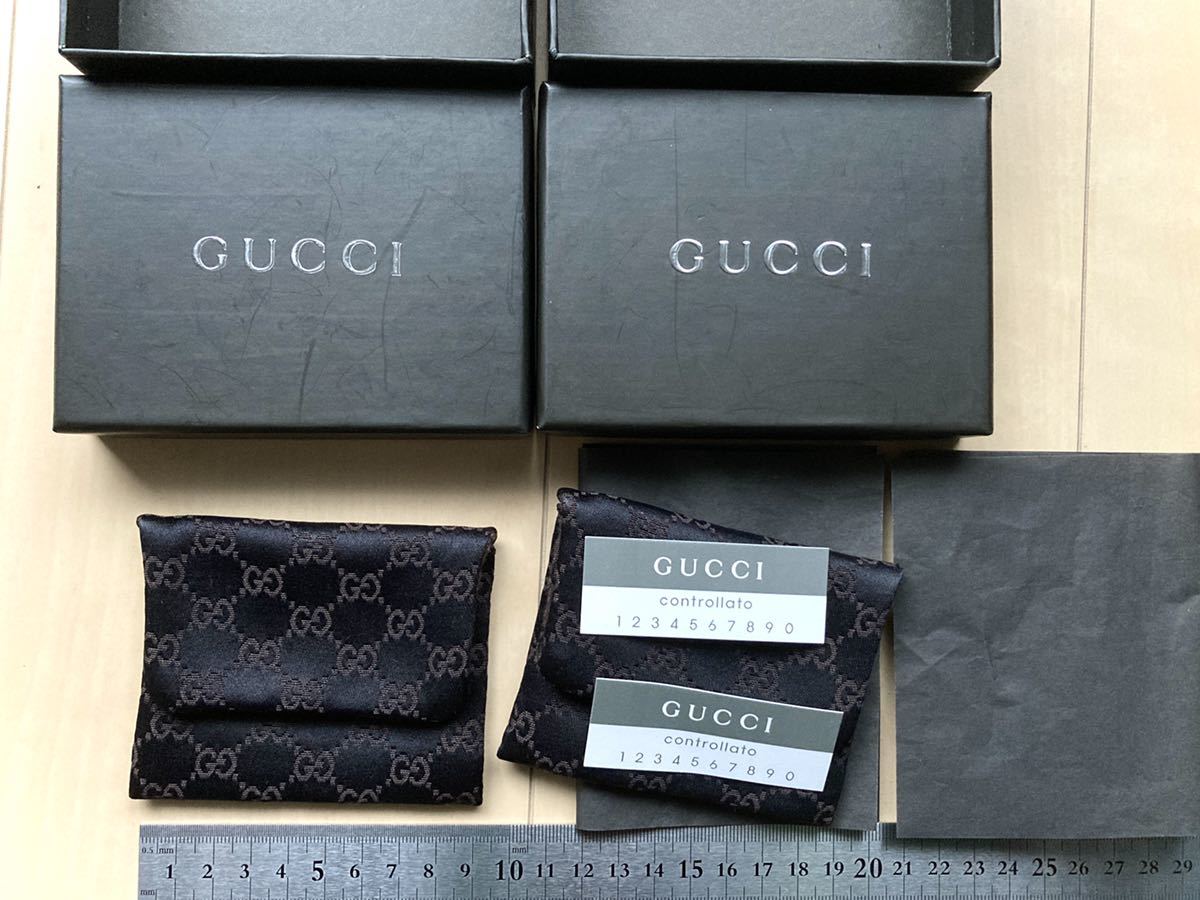 【即決/送料込み】GUCCI/グッチ ジュエリーボックス/小物入れ/ネックレス&ブレスレット&リング&アクセサリー入れ/BOX&保存袋 3個セット_画像5