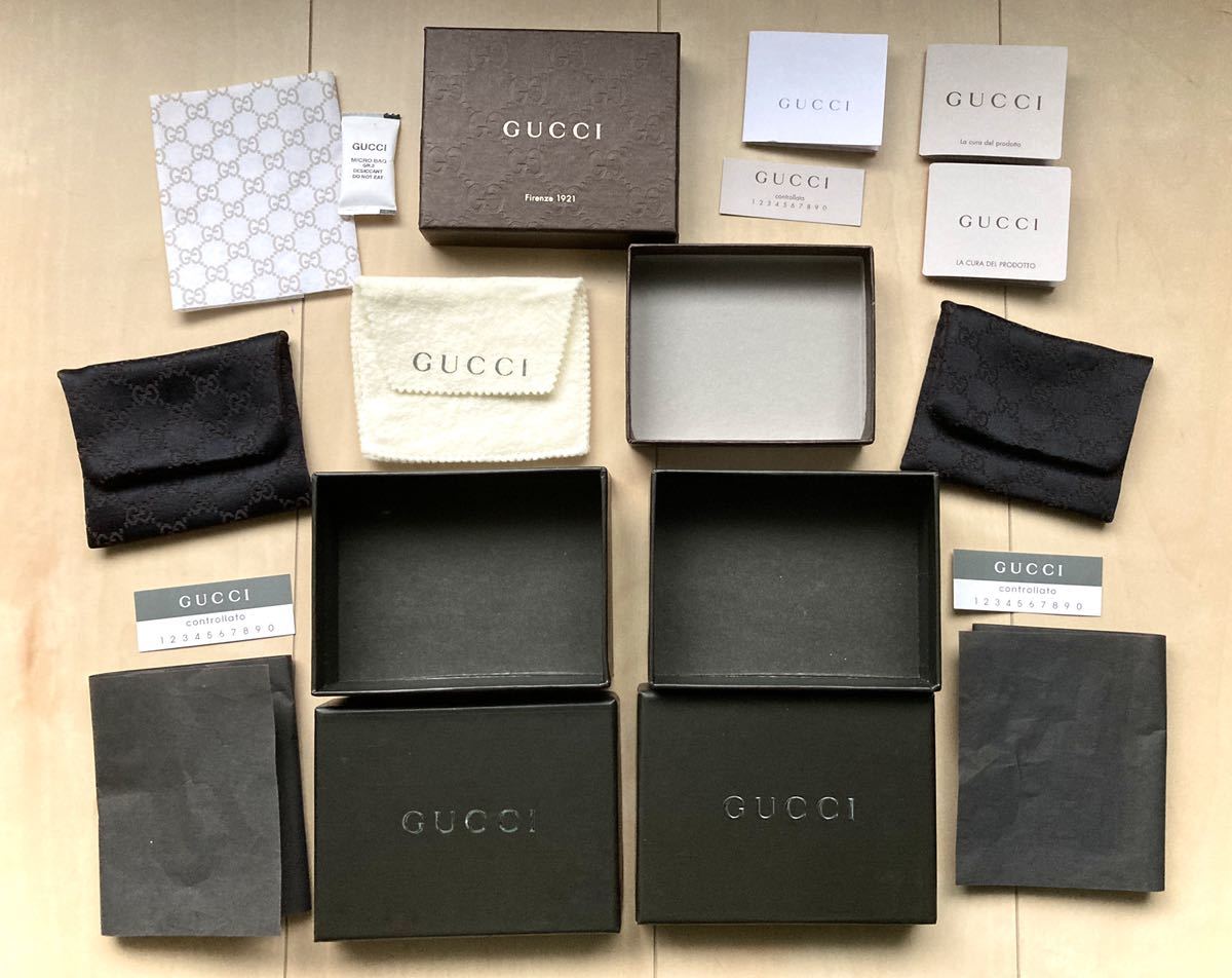 【即決/送料込み】GUCCI/グッチ ジュエリーボックス/小物入れ/ネックレス&ブレスレット&リング&アクセサリー入れ/BOX&保存袋 3個セット_画像2