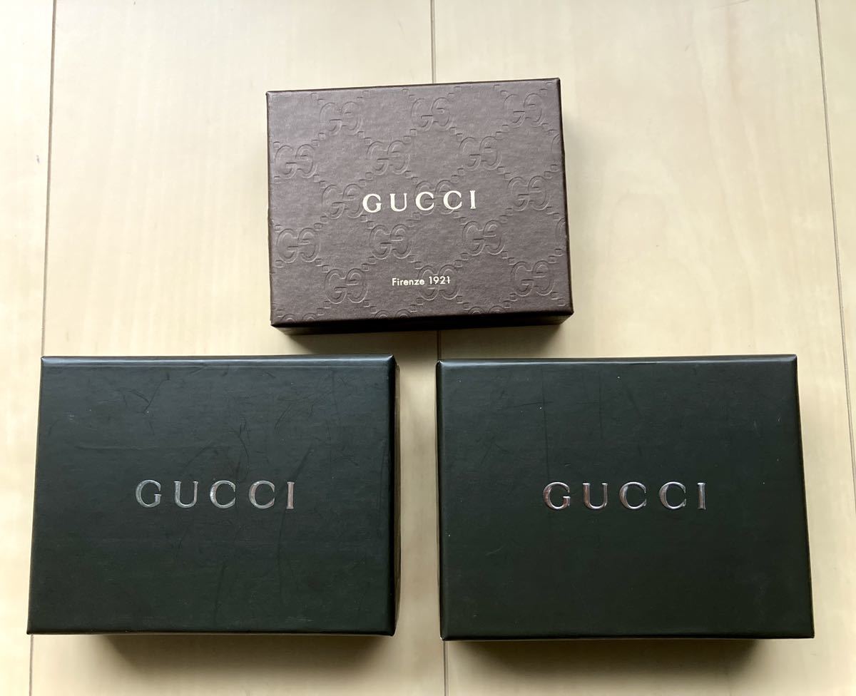 【即決/送料込み】GUCCI/グッチ ジュエリーボックス/小物入れ/ネックレス&ブレスレット&リング&アクセサリー入れ/BOX&保存袋 3個セット_画像1