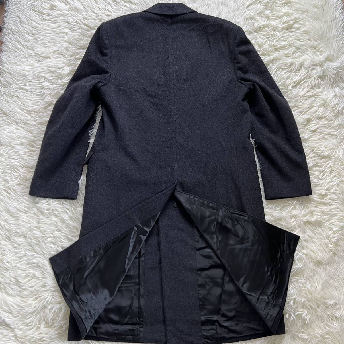 極美品 ギーブスアンドホークス 最高級 カシミヤコート チェスター 黒