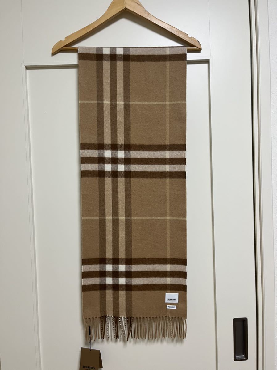 BURBERRY バーバリー マフラー カシミア100% タグ付き未使用品 ミッド