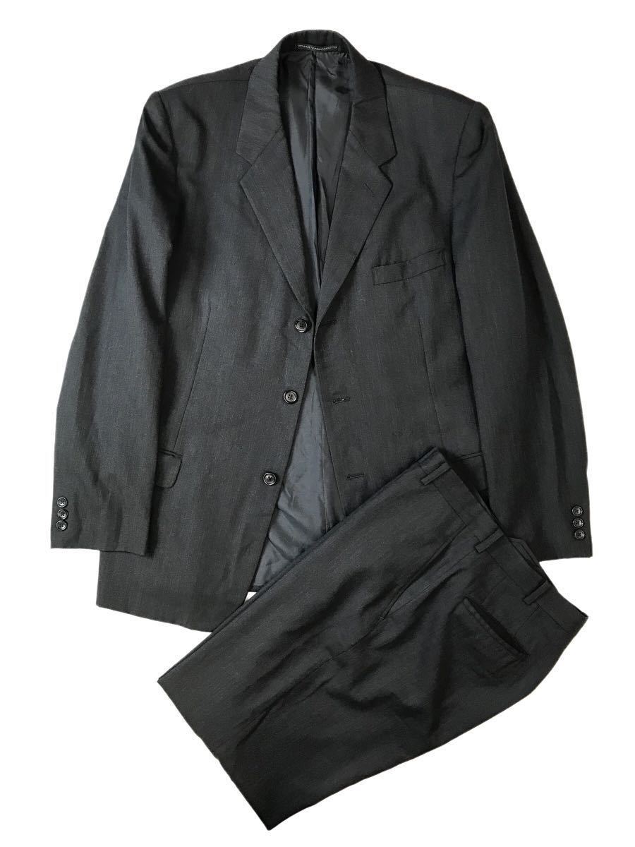 激安正規 ワイズフォーメン men for Y's (D) カシミヤ混 スーツ シングル チャコールグレー 4 セットアップ ウール その他 激安正規 ワイズフォーメン men for Y's (D) カシミヤ混 スーツ シングル チャコールグレー 4 セットアップ ウール その他