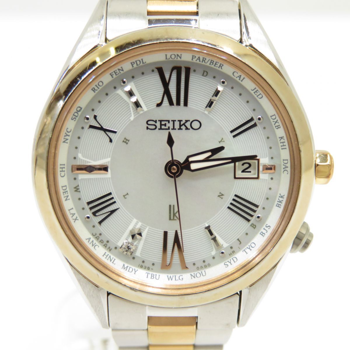 代引き人気 LUKIA セイコー SEIKO 158s ルキア ※中古 腕時計 ソーラー