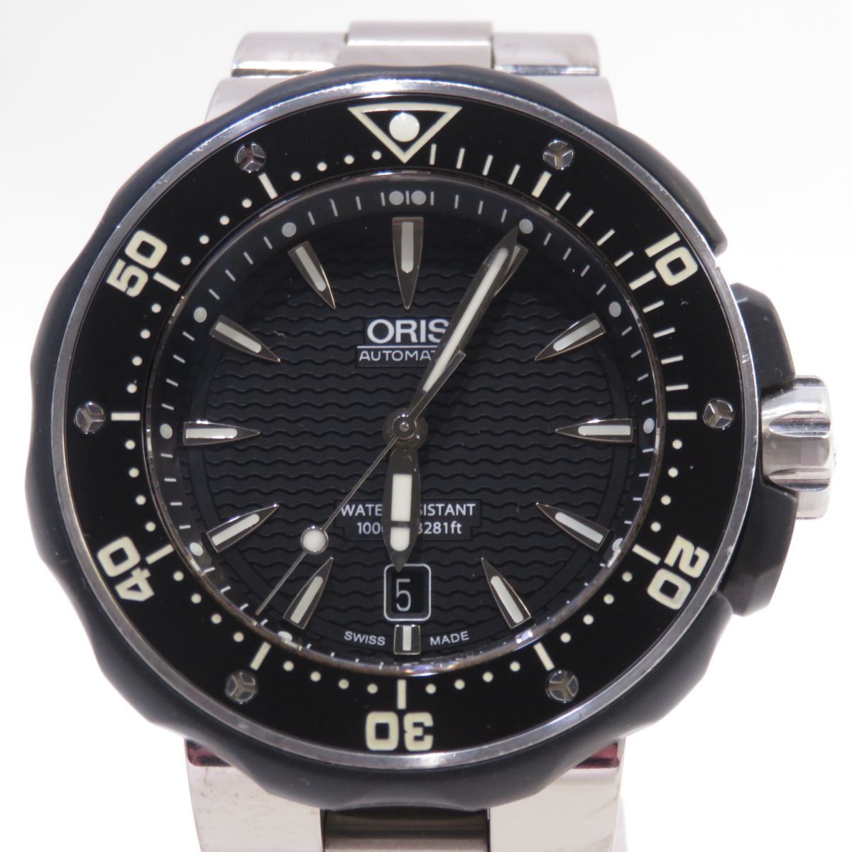 158s ORIS オリス プロダイバー デイト 7646-71 自動巻き腕時計 ※中古