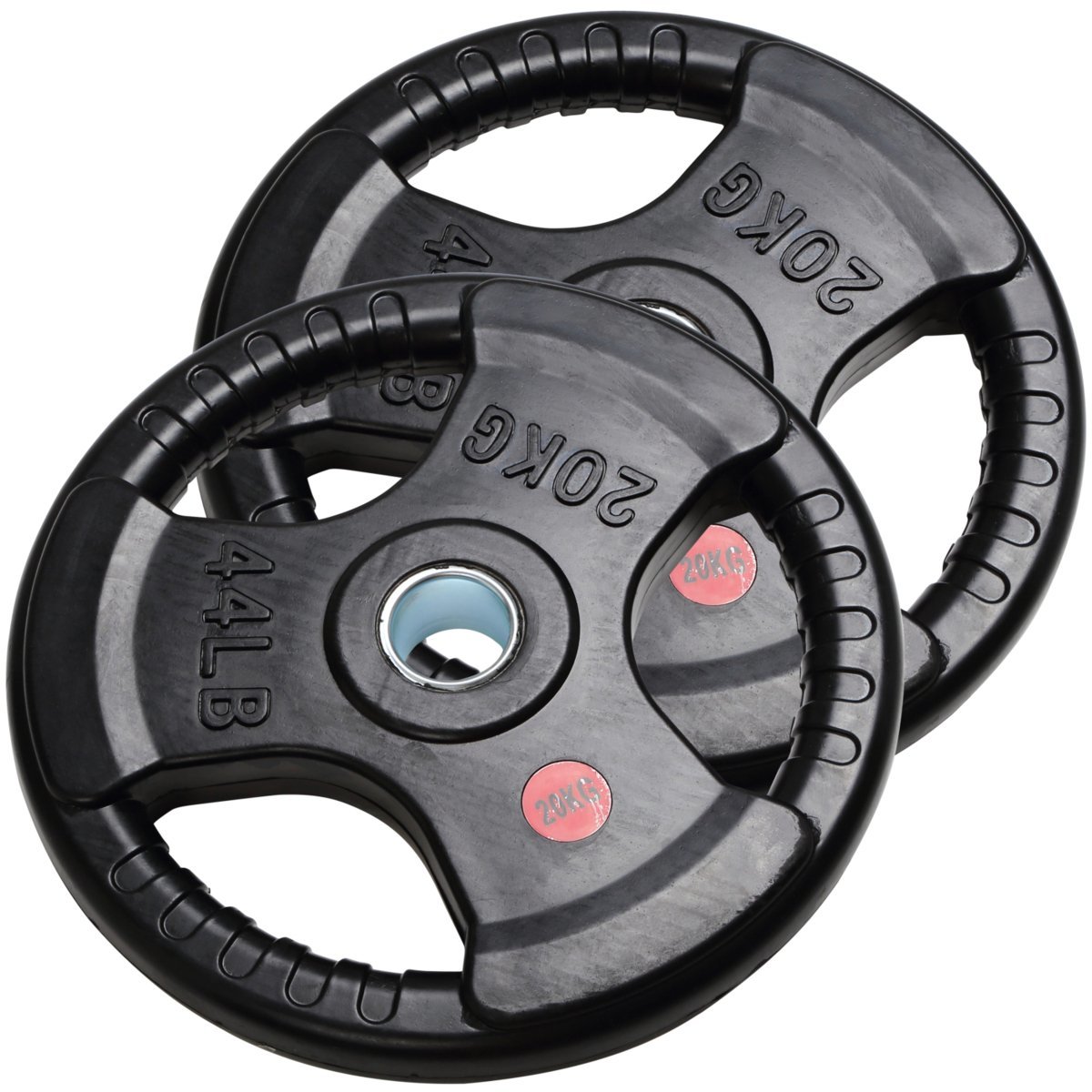 20kg 2枚セット/50mmシャフト 3穴 オリンピック ラバープレート
