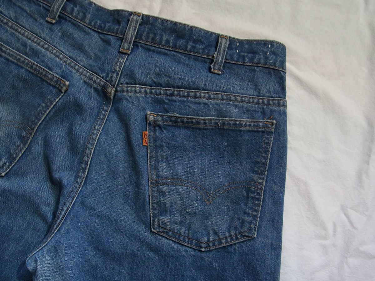 ☆ 70s ビンテージ Levi's リーバイス 646 フレア ベルボトム デニム パンツ W35 ☆USA古着 TALON42 オレンジタブ オリジナル 517 684 60s_画像7