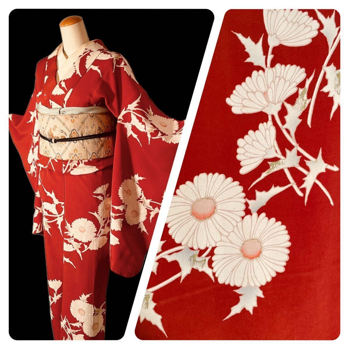 Yahoo!オークション - 【まり葉屋】アンティーク着物 菊 小紋 Yahoo!オークション - 【まり葉屋】アンティーク着物 菊 小紋