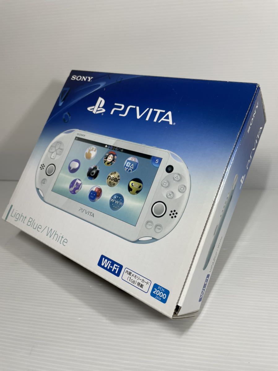 美品 PlayStation Vita Wi-Fiモデル ライトブルー/ホワイト-