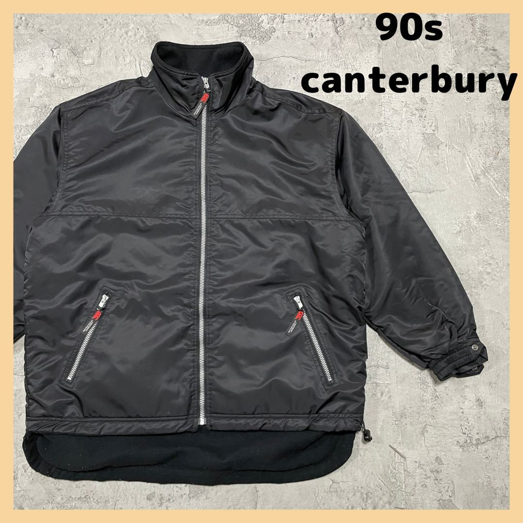 90s カンタベリー canterbury ナイロンジャケット フルジップ ニュージーランド代表 ビッグシルエット ラグビー ヴィンテージ 玉FL1874_画像1