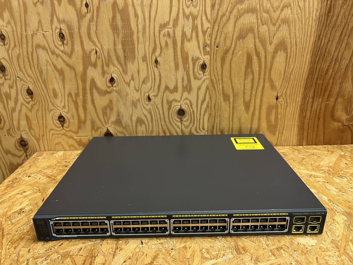 #6011-1004 #2 初期化済み Cisco シスコ Catalyst 2960シリーズスイッチ PoE-48 WS-C2960-48PST-L V01 Ver12.2 発送:140+予定