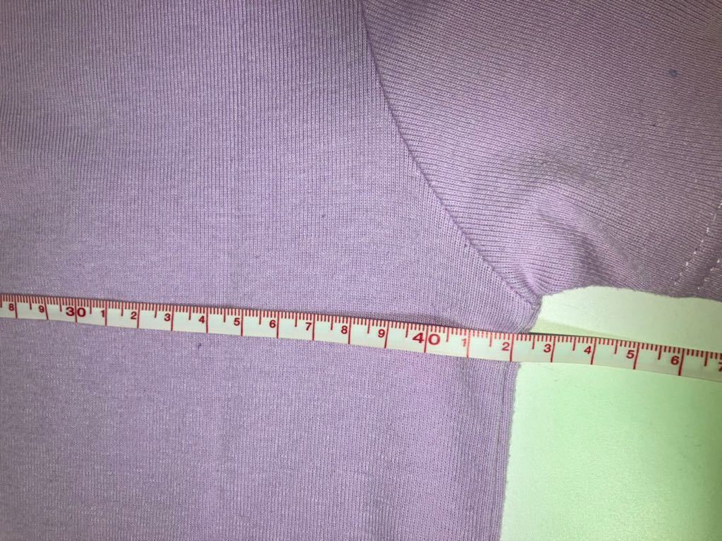 アメリカで購入 襟の素敵なコットン100%ポロシャツ パープル系ピンク サイズS 日本サイズLくらい 実寸参照_画像5