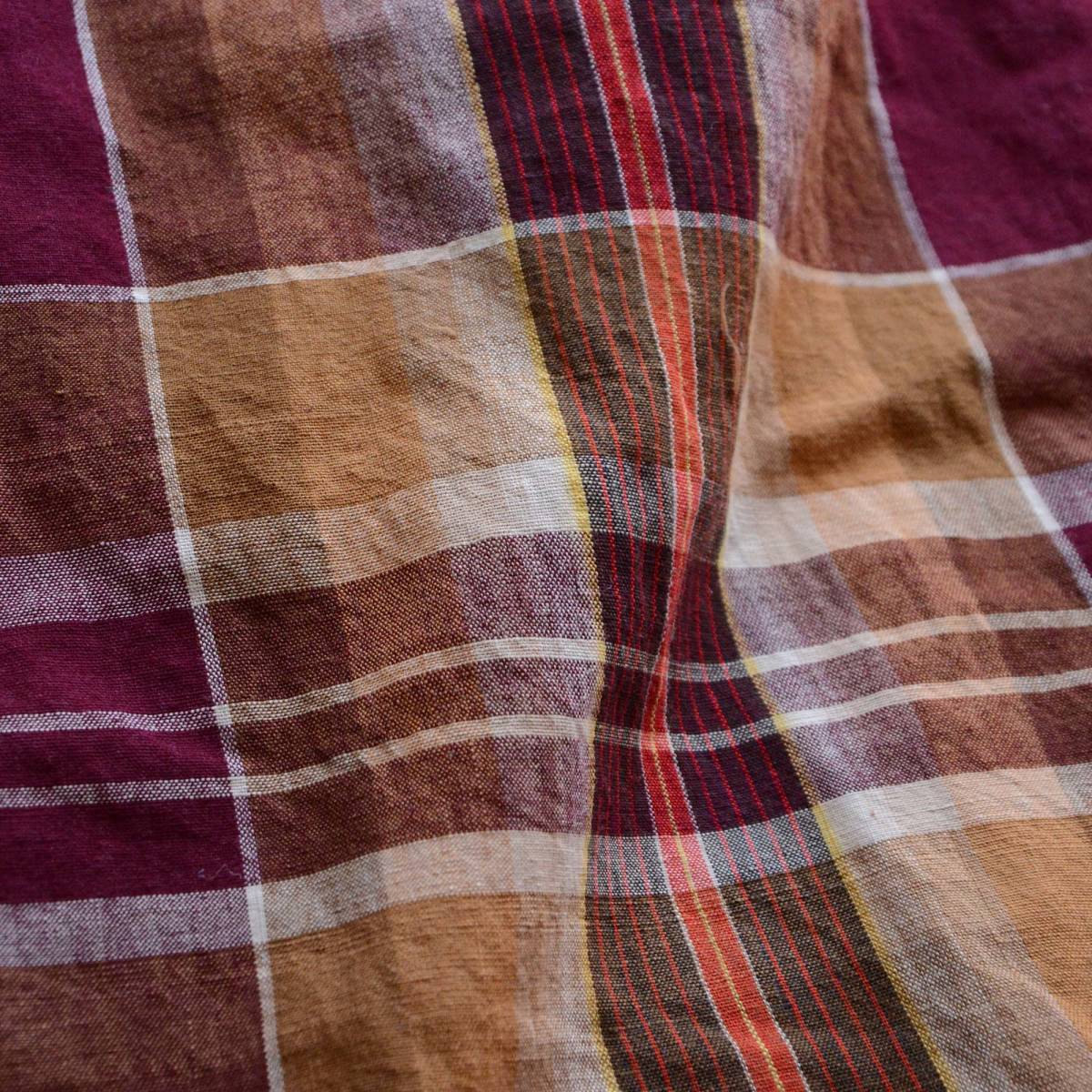 古布 木綿 布団皮 格子模様 襤褸 ジャパンヴィンテージ ファブリック テキスタイル Japanese Fabric Vintage Cotton Futon Boro Textile_画像9