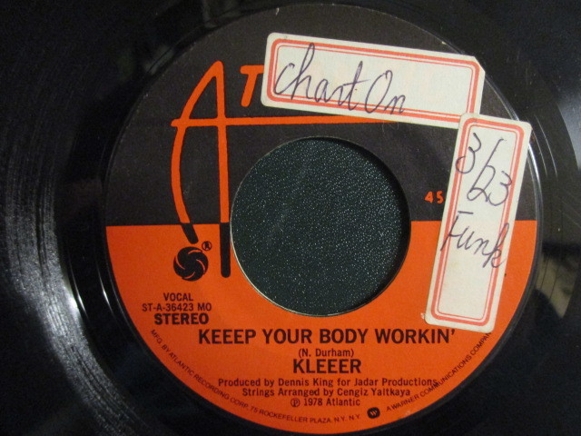 Kleeer ： Keep Your Body Workin' 7'' / 45s (( Garage Classics )) c/w To Groove You (( 落札5点で送料無料_画像1