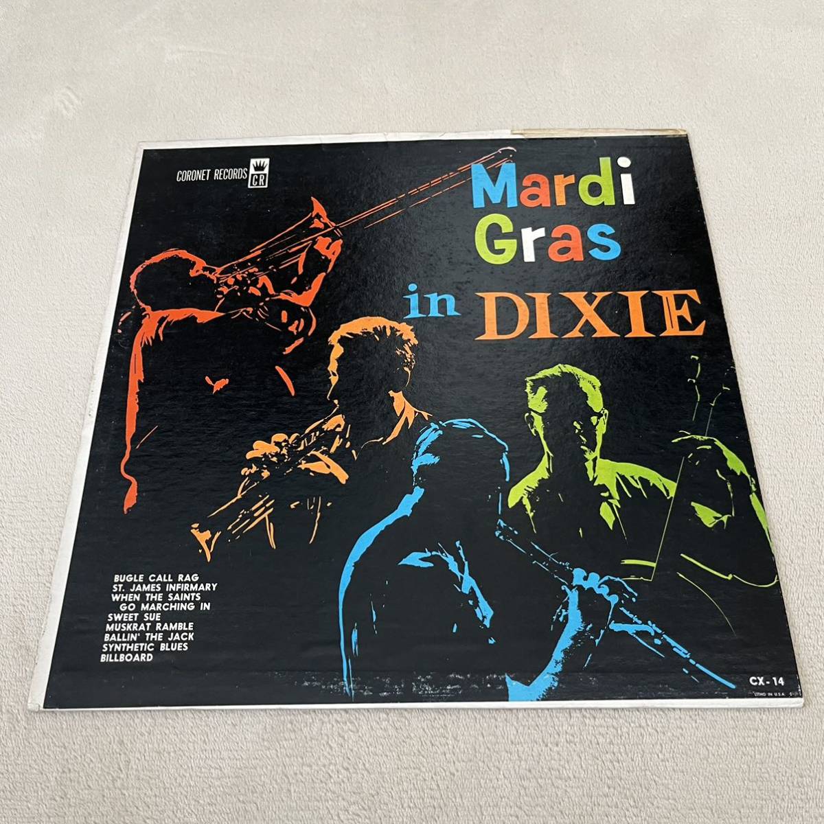【US盤米盤】MARDI GRAS in DIXIE マルディグラインディキシー BUGLE CALL RAG ST. JAMES INFIRMARY / LP レコード / CX-14 / ジャズ /_画像1