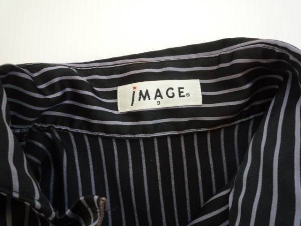 【美品！】　★ イマージュ ／ ★　フリルシャツ　黒　長袖　「サイズ：９」　（RI02L009）_画像3